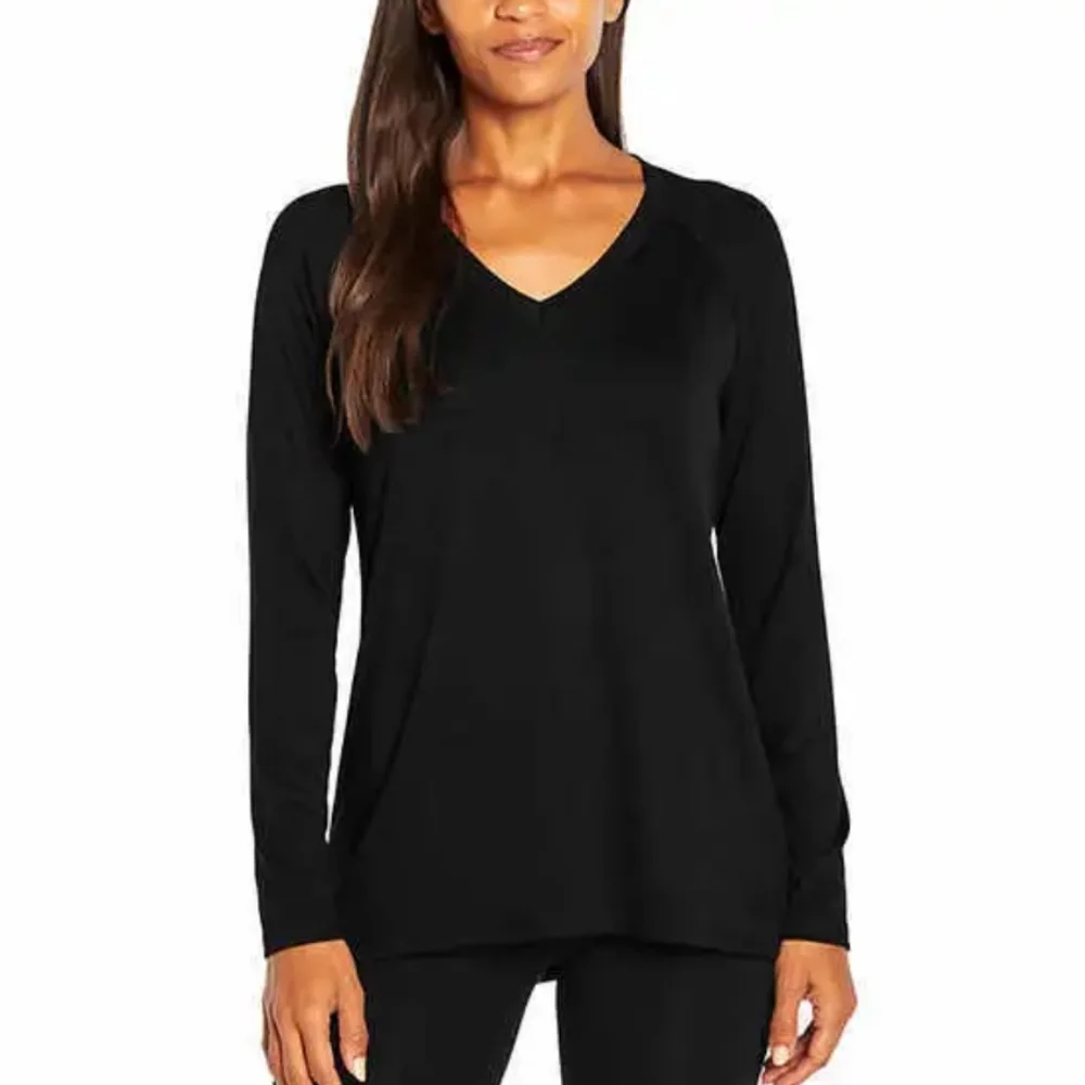 Banana Republic Ladies' Long Sleeve V-Neck Top XXL black nwt